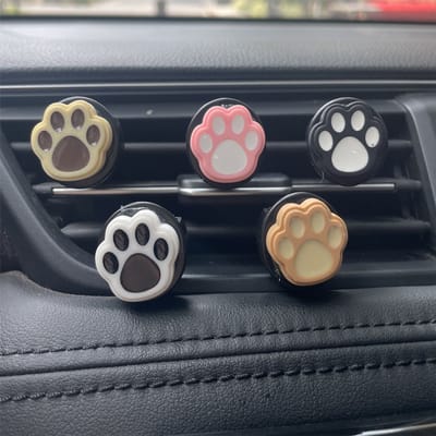 TLVX 5 stuks Leuke Autoparfum Honden Poot / Luchtverfrisser voor auto / Frisse Geur / Bloemig / Citroen / Oceaan / Geurstokjes / Uniek Design Hond Pootje / Fris Interieur / Lekker Auto Luchtje / Car Diffuser / Air Freshener / Car parfum / Auto Parfum