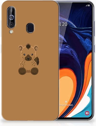 TPU Hoesje voor Samsung Galaxy A60 Telefoonhoesje met Naam Baby Hyena