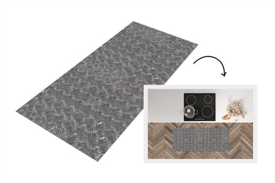 Keukenloper - Loper keuken - Metaal - Industrieel - Patronen - 120x50 cm - Keukenloper vinyl