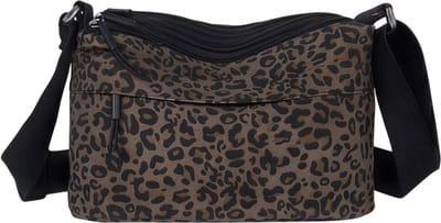 Retro Luipaardprint Crossbody Tas – Herfst en Winter Grote Capaciteit Pendel Tas – Zwart – Enkele Schoudertas met Stijlvol Design voor Werk, Reizen en Dagelijks Gebruik