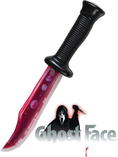 Fun World Bebloed Mes met Ingebouwd Druipend Nepbloed Halloween Nep Mes met Bloed Horror Wapen Halloween Decoratie Verkleedaccessoire Ghost Face - Nepmes met theatrale bloedvloeistof