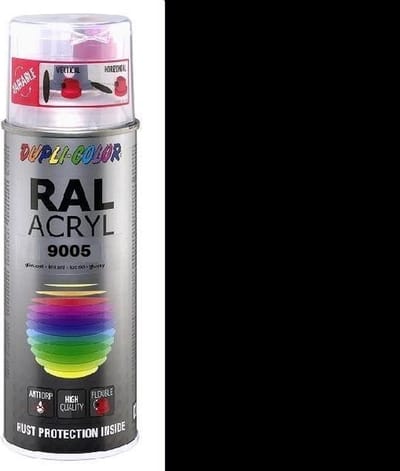 Motip Dupli-Color Spuitbus Acryl Mat - RAL 9005 Blank Aluminium