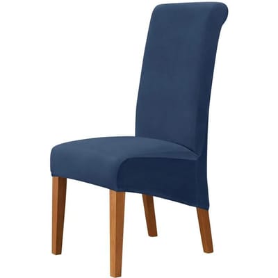 XL Grote Maat Slee Rug Stoelhoes Eetkamer Luxe Fluweel Sofa Stoelhoes Keuken Bureau Stoelhoezen Verstelbaar 1pc