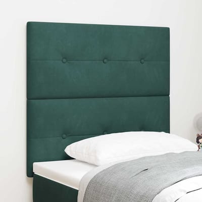 vidaXL - Hoofdbord - Donkergroen - 80 - cm - Fluweel