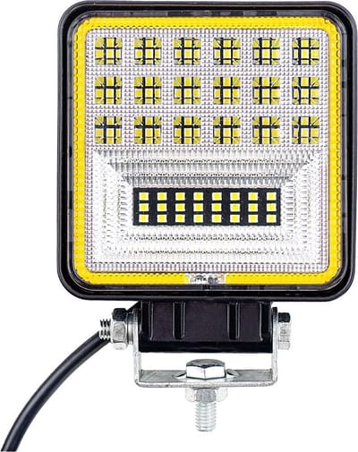 Verstraler LED 42W - 108mm x 108mm x 47mm | Combo (werklicht + HALO) - 12V & 24V DC | daglichtwit 6500K | IP67