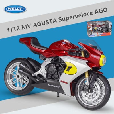 Welly 1:12 Mv Agusta Superveloce Ago Legering Race Motorfiets Model Diecast Metaal Straatmotorfiets Model Simulatie Kinder Speelgoed Cadeau