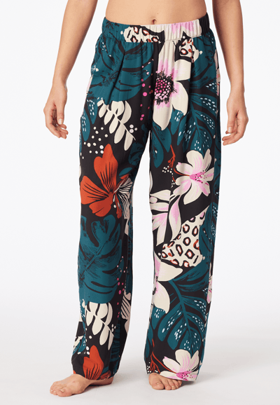 Langere broek van geweven viscose met bloemenprint in verschillende kleuren Mix+ Relax 36
