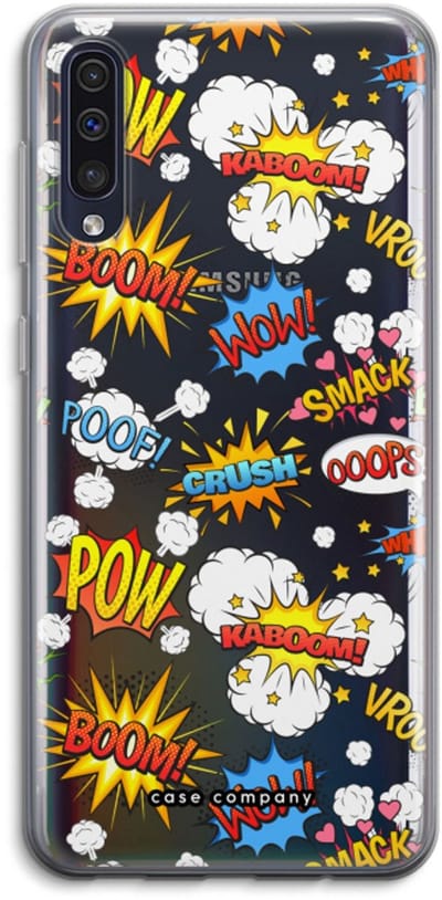 Case Company® - Hoesje geschikt voor Samsung Galaxy A50 hoesje - Pow Smack - Soft Cover Telefoonhoesje - Bescherming aan alle Kanten en Schermrand