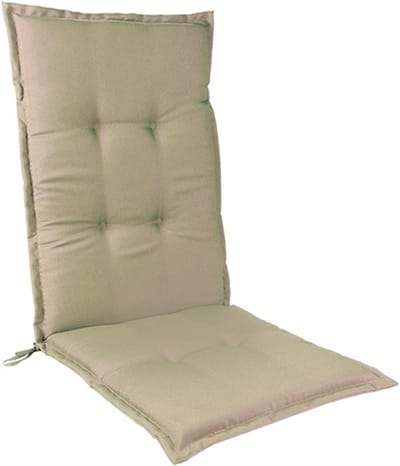 Ligstoelkussen met Hoge Rugleuning - Terraskussen Stoelkussen - Buiten Ontspannen - Met Banden voor Bevestiging - 120 x 50 cm