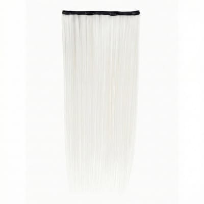 Zilvergrijs hairextensions dames clip in set lang stijl synthetisch haar met meerdere banen voor koele kleuraccenten en extra lengte