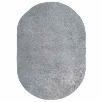 vidaXL - Hoogpolig - vloerkleed - NAVARRA - 300x200 - cm - polyester - lichtgrijs