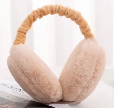 F I K A.® - Oorwarmers - Kinderen - Beige - Op maat verstelbaar - Fashion - Pluche - Meisje - Earmuffs