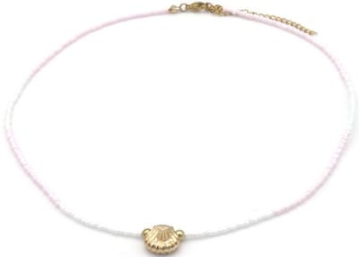 Ketting Schelp – Kunststof – 45cm – Roze