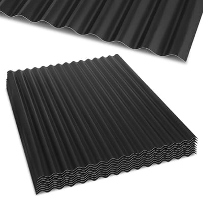 Antracietgrijze ASA dakplaten 8 stuks 117 x 93 cm 1,5 mm golfplaten