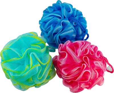 Douche Loofah Set - Bad Sponzen - Huid Reinigen - Met Zuignap - Set van 3 - Veelkleurig