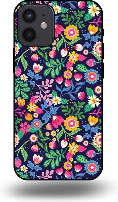 Smartphonica Telefoonhoesje geschikt voor iPhone 12 Mini met bloemen opdruk - TPU backcover case flower design geschikt voor iPhone 12 Mini