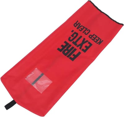 Brandblusserhoes Weerbestendig - Beschermhoes Outdoor - Veiligheid Buiten - Opvallende Markeringen - 80x32cm - Rood