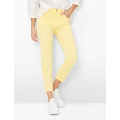Brax Dames Broek  Style CAROLA S BUTTERCUP, lichtgeel, maat 52