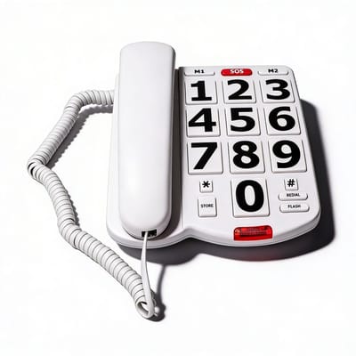 Senioren Telefoon SOS-Noodknop En SOS-Hanger Directe Hulp En Veilig Gebruik - Senioren Mobiele Telefoon Vaste Telefoon Met Grote Toetsen En Cijfers Luid Volume Voor Slechthorenden En Slechtzienden | Eenvoudige Bediening En Nummeropslag
