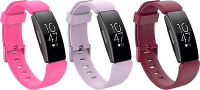 KELERINO. Siliconen bandjes geschikt voor Fitbit Inspire (HR) - 3-pack - Large