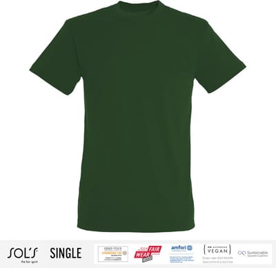 Sol's Heren T-Shirt 100% biologisch katoen Ronde hals Bottle Groen Maat S