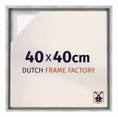 Baklijst 40x40 cm - Zilver Mat - Geschikt voor Canvasdoek - MDF Baklijst Lausanne
