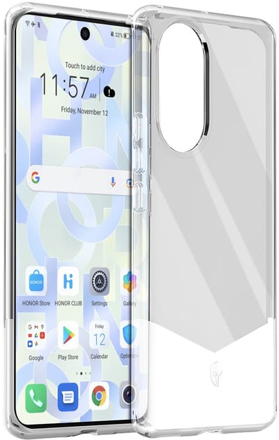 Force Case, Hoesje geschikt voor Honor 50 5G - Pure Series Versterkt 1m Valbescherming, Transparant
