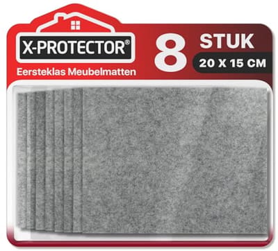 Vilt Pads voor Meubelpoten - 8 Stuks Beschermers voor Vloer in Grijs - Premium Kwaliteit voor Stoelen en Tafels