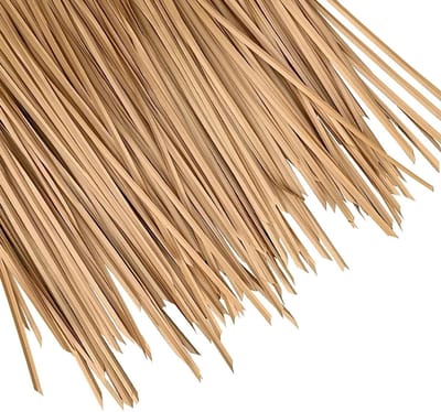 Rieten dak simulatie - Stro dakpannen - Decoratieve bekleding - Weerbestendig polymeer - 7 stuks 0.5x1m - Natuurlijk stro
