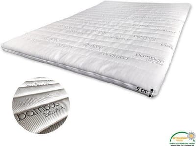 Topdekmatras-Topper Bamboo 140/200 NASA Traagschuim 9cm