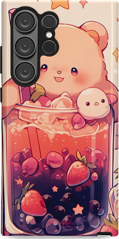 Casetastic Hoesje Geschikt voor Samsung S23 Ultra - Stijlvolle Beschermende Duo-layer Case - Beertjes Cocktail