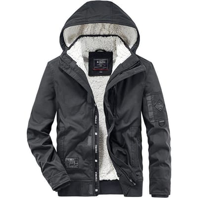 Warme Katoenen Jas Heren Herfst en Winter Jeugd Casual Jas Fluweel Verdikt Met Capuchon Bellenfluweel Werkjas 4XL gray