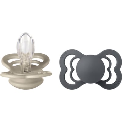 BIBS Supreme 2 Pack Silicone Size 2 Sand/Iron 2 st