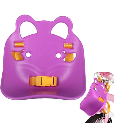 Kinderpoppenstoeltje - Poppendrager - Fietsplezier - Snelle Klembevestiging - 19 cm Hoog - Paars