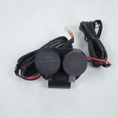Double-prise allume-cigare 12V 120W / 2X USB 5V 2A Chaft IN782 pour moto Quad