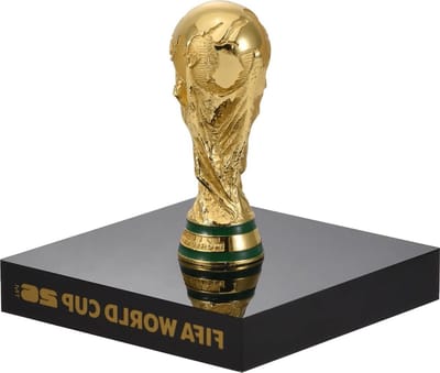 WK Trofee Replica - Voetbal Aandenken - Sport Fan - Officiële Licentie - 6 x 6 x 8 cm - Goud