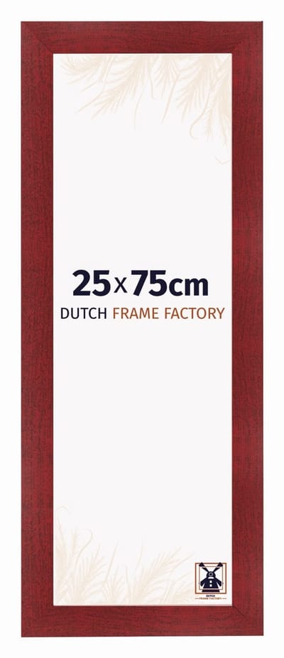 Fotolijst 25x75 cm - MDF - Wijnrood Geveegd - Praag