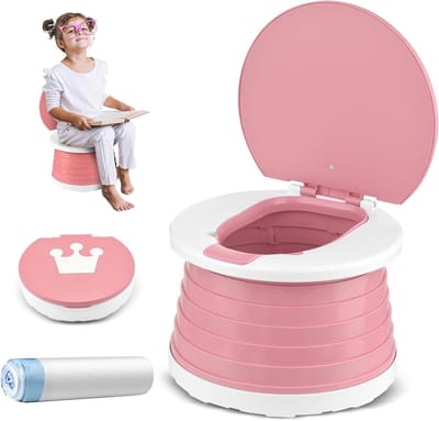 Vouwbare Baby Toilet Bril voor Potty Training vanaf 1 Jaar - Reisvriendelijke, Lichtgewicht en Geschikt voor Jongens en Meisjes