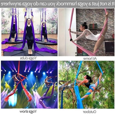 Aerial Yoga Zijde - Hangmat Doek - Luchtfittness - Versterkte Constructie - 8 meter - A9