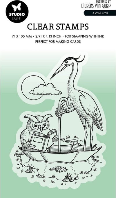 Studio Light • By Laurens Clear Stempel A Wise Owl