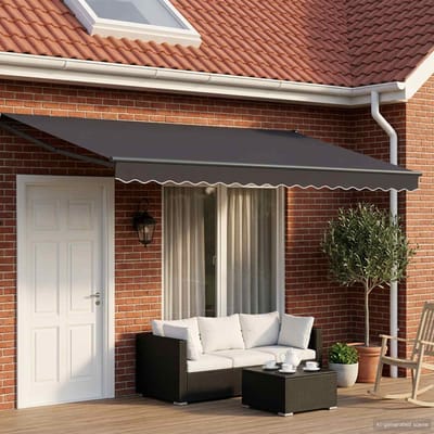 vidaXL - Uitschuifbare - luifel - Antraciet - 4 - x - 2 - m - Polyester - en - Metaal