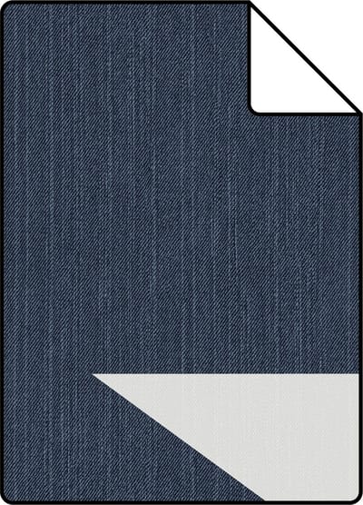 Proefstaal ESTAhome behang sterren op denim jeans stof donkerblauw - 26.5 x 21 cm - 138978-S