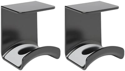 Koptelefoon Houder - 2 Stuks - Koptelefoonstandaard - Kunststof - Haak - Headset Hanger - Headset Houder - Zelfklevend - Geschikt voor bureaus en computertafels - 5.5*6.5*7.6cm - Zwart