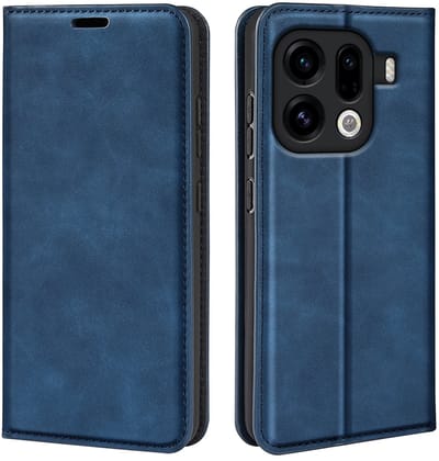 MobyDefend Hoesje - Geschikt voor Oppo Find X9 Pro - Luxe Wallet Bookcase (Magnetische Sluiting) - Blauw