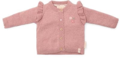 Little Dutch Vest - Maat 68 - Gebreid vest Meisjes - Fairy Pink, Roze - Fairy Garden Newborn