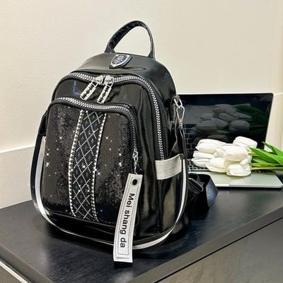 Rugzak voor Dames Nieuwe Stijl Klinknagels Pailletten One-shoulder Crossbody Tas Imitatie Mes Trekhoofd Rugzak voor Dames gray