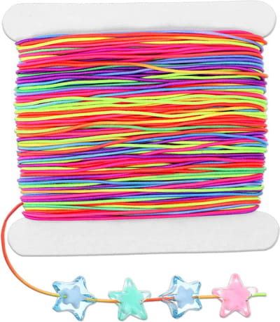 Kleurrijke 50 m Nylon Koord voor Armbanden, Elastisch Band, 1 mm Dikte, Ideaal voor Sieraden, Knutselen en Vlechten van Haar