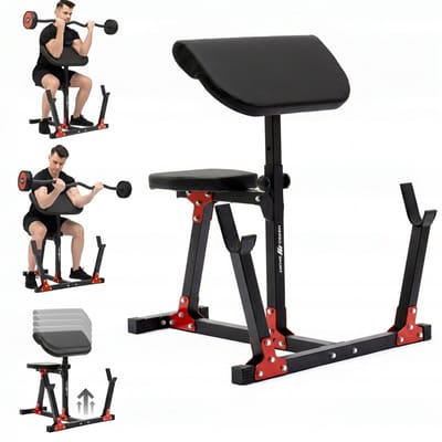 Marbo Sport - Scottbank MH-L105 2.0 - Ideaal voor Bicepstraining - Vijf niveaus van hoogteverstelling en comfortabele bekleding
