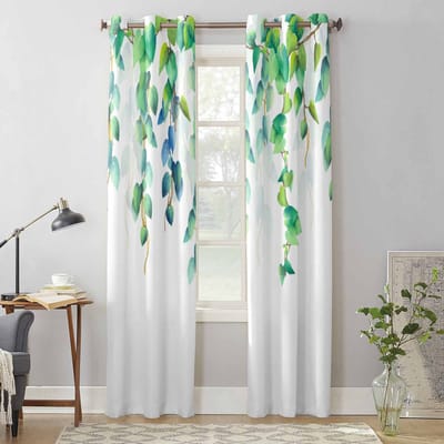 Pastorale Planten Bloemen Raamgordijnen voor Woonkamer Slaapkamer Gordijn Modern Keuken Jaloezieën Draperieën Gordijnen 135W x 60H(cm) x1