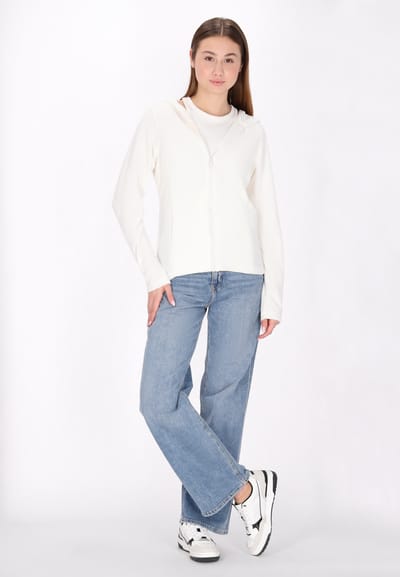 Mymo Fleece jas Dames wit